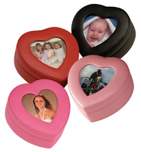 Leather Heart Picture Frame Box