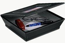Black Leather Picture Holder Box
